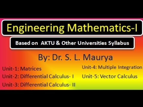 Engineering Mathematics - I Syllabus