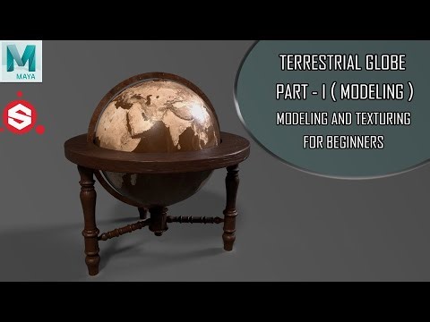 How To Model Terrestrial Globe In Autodesk Maya (Part - 1) | Globe Modeling & Texturing Tutorial |