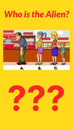 Who is the Alien? Think Fast 🧠 #shorts #youtubevideo