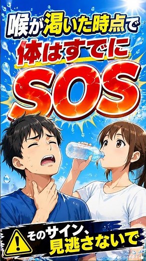 【【脱水対策】のどが渇いたら遅い？😱 体が悲鳴を上げている「水分不足の真実」】