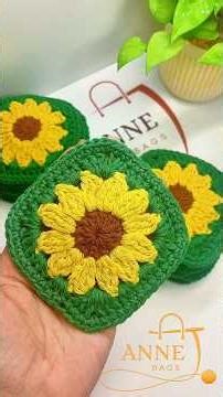 🌻 Easy Crochet Sunflower Granny Square | Beautiful & Beginner Friendly