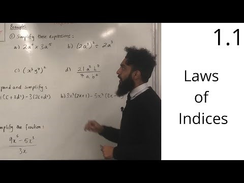 Edexcel AS level Maths: 1.1 Laws of Indices