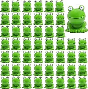 2024 New Resin Mini Frogs Figurines, DIY Green Frog Miniature Figurines, Mini Frogs Figurines, Tiny Cute Frog Figurines Miniature Moss Landscape Frog Model for Garden Home Decor (C-Green-200pcs)