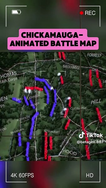 Chickamauga- Animated Battle Map#fyp #foruyou #animated #battle