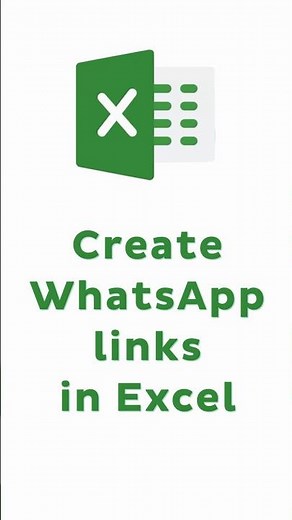 Create Whatsapp links in Excel (In 20 Seconds) #shorts #excel