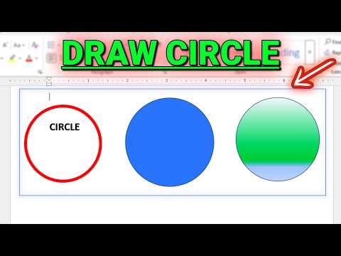 How To Draw a Circle in MS Word