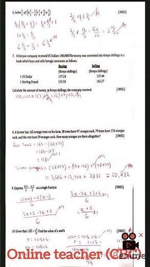 form 4 mathematics for revision