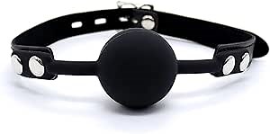 Mouth Ball Gag BDSM - Sex Mouth Muzzles Gagger Plug - Adult Open Breathable Mouth Ball - Adjustable Strap for Couples Play Bondage Restraints