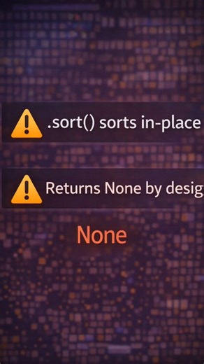This Python sort returns NOTHING 😱Yes… that’s on purpose.If this confused you…you’re not alone 😅