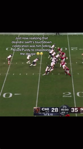 bruh #nfl#football#chicagobears##49ers#deandreswift | Football Touchdown Celebration