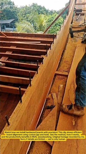 Hardwood Deck Construction Hack – Fast & Precise Board Installation! 🛠️