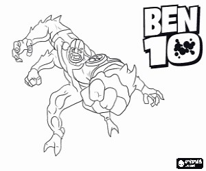 The attack alien Fourarms coloring page printable game