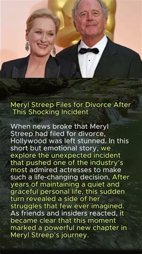 Meryl Streep Files for Divorce After This Shocking Incident