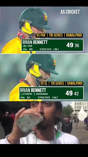 267K views · 1.6K reactions | Unlucky!  Brian Bennett once again falls short on 49 in the Tri-Series — two consecutive times now!  A solid effort, but that one run just keeps slipping away! #SLvsZIM #PakvsZim #pakistancricket | ASCricket | Facebook