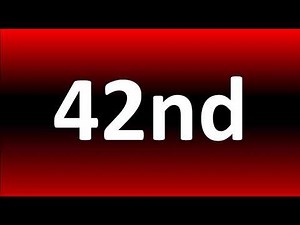 How to Pronounce 42nd