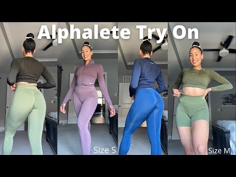 HONEST ACTIVEWEAR TRY ON HAUL | Alphalete Amplify Size Comparison Small vs Medium *NOT SPONSORED*