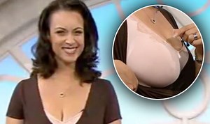 QVC model shows off HUGE bust in bra demonstration