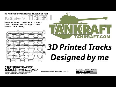 Tankraft 1/35 3D printed Tiger I tracks (Designed by me)