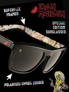 Raised from the fiery depths of hell, the Iron Maiden Polarised Sunglasses collection have arrived ready to light up your summer 🔥 | Melon Optics