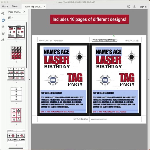 Laser Tag Birthday Banner Template: Editable Text (digital Download) - Etsy UK