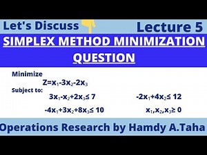 Simplex method minimization question ,Operations Research by Hamdy A.Taha