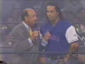 (05.11.1998) WCW Monday Nitro Pt. 1 - Bret Hart has something to say to Macho Man Randy Savage