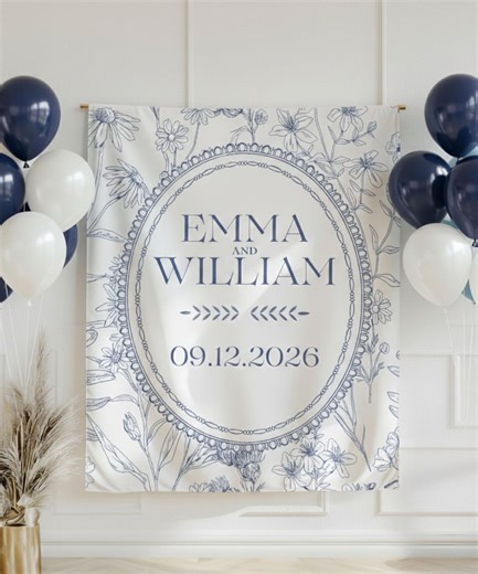 Personalized Wedding Sign, Custom Wedding Backdrop, Wedding Ceremony Backdrop, Wedding Photo Backdrop, Custom Wedding Banner, Welcome Sign - Etsy