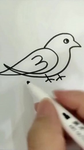 110K views · 1.9K reactions | Let's draw a bird using number 3 step by step guide for kids. #drawingtutorial #artwork #stepbystepguideforkids | Monica Aguilar | Facebook