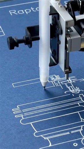 Spacecraft Blueprint Art | Pen Plotter Drawing Machine