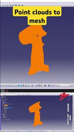 Convert point clouds to mesh in CATIA V5 #tutorial #catia #catiasurfacemodelling