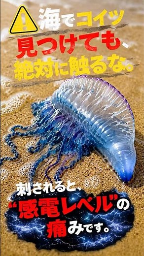 【1分解説】絶対に触るな！死んでても危険。感電レベルの激痛を放つ最悪の毒生物「カツオノエボシ」の恐怖