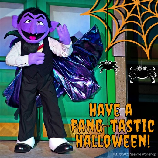 Count von Count wants you to have a FANG-tastic Halloween!🎃🕷 | Sesame Street Live