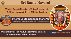 83 reactions · 20 shares | Sri Rama Navami Discourse by Swami Gautamanandaji Maharaj | Sri Ramakrishna Math, Chennai | Facebook