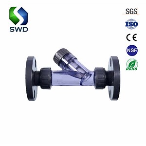[Hot Item] Swd Plastic PVC Clear Y Filter Strainer Water Filter Transparent Pipe Fitting