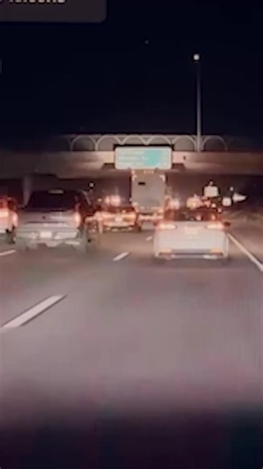 20K views · 196 reactions | Dashcam footage shows a truck launching off an overpass in Rialto, California, and crashing onto the 210 Freeway, leaving the driver stunned but alive. | New York Post | Facebook
