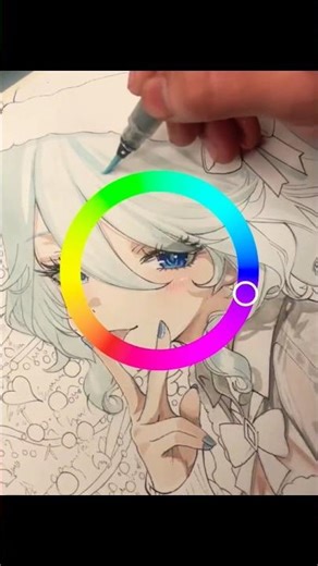 color wheel decide my arts ? 🤧✨#shorts #foryou #animeeart