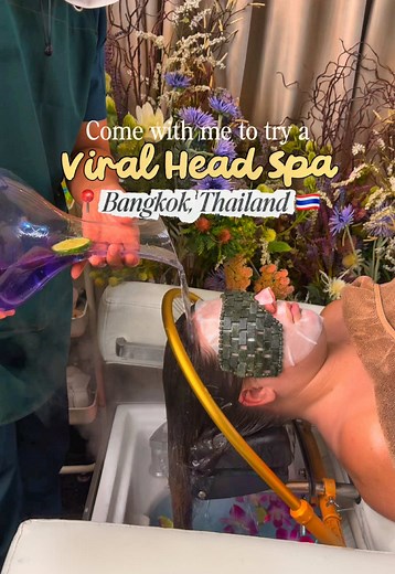 VIRAL HEAD SPA DISCOUNT AT END!👇🏼🌸💆🏻‍♀️🇹🇭 💾 Save this video for your Bangkok trip! 💛 This is📍Be Perfect Beauty Studio @Be Perfect beauty studio I visited for the second time & had their FULL Dream 2 hour long head spa treatment & honestly… I was SO impressed! 😍💆🏻‍♀️ You get your own private room, a deep scalp cleanse, relaxing head massages, steaming, herbal compresses, a facial, arm, leg & foot massage, AND the viral waterfall head spa ✨ Then the treatment finishes with a full blow