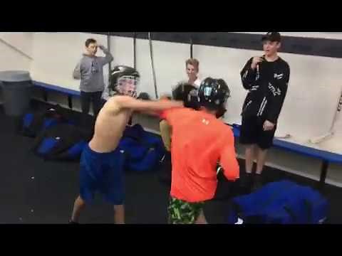 KID GETS KNOCKED OUT!! (Warning blood) 2 AMAZING LOCKER BOXING MATCHES! :Pt 2