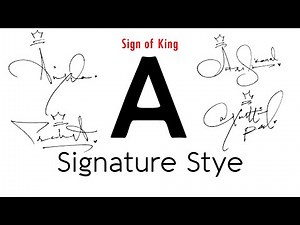 A Signature Style | Signature of A | How to draw a signature of my name with A