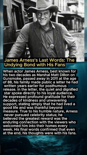 James Arness's Last Words: The Undying Bond with His Fans