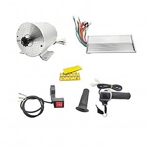 1000W Electric Brushless DC Motor Kit - 48V 3500rpm Brushless Motor with 20.8A Speed Controller and Throttle Grip Kit for Go Karts E-Bike Electric Throttle Motorcycle Scooter