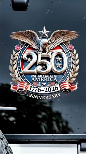 USA Eagles 250th Anniversary Semiquincentennial 1776-2026 Car Window Decal Sticker