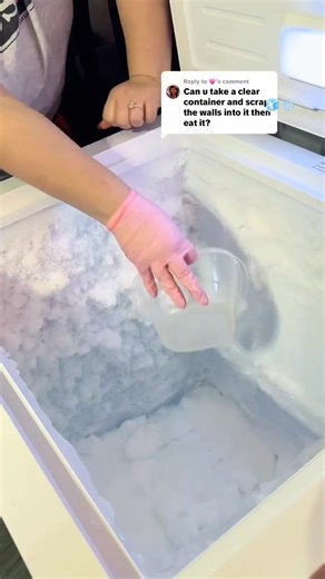 The ASMR Experience of Eating Fluffy Freezer Ice