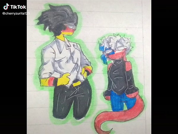 Countryhumans Chile x Alemania Shipping Fanart