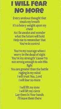 I Will Fear No More Song by The Afters ‧ 2018#worship #popular #song#letra #liriklagu