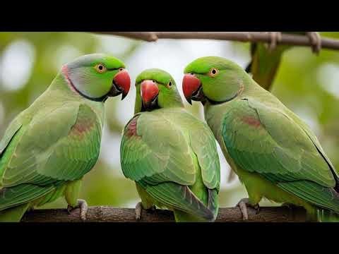 Green Parrot Talking and Mimic Sound Show