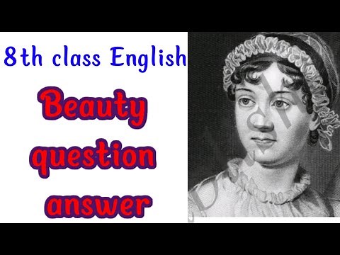 8th class English Beauty question answer/8th standard beauty poem/beauty notes/beauty