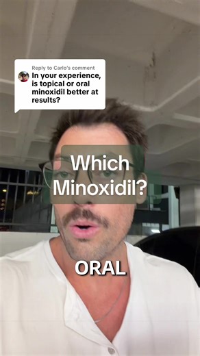 Replying to @Carlo Topical vs Oral Minoxidil: Choosing the Right Strategy for Hair Growth 🧠📚 One of the most common questions we get about minoxidil is simple but important: 👉 Topical or oral—which one actually works better? From a clinical standpoint, oral minoxidil is more potent 💡. It’s stronger, lasts longer in the system, and works systemically—meaning it can stimulate hair growth across the entire scalp (and body). If your goal is maximum strength and faster results, oral is often the 