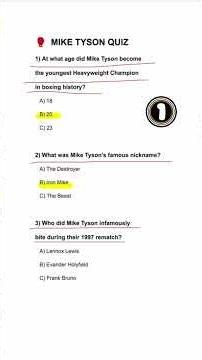 🥊 MIKE TYSON QUIZ — IRON MIKE #quiz #quizgame