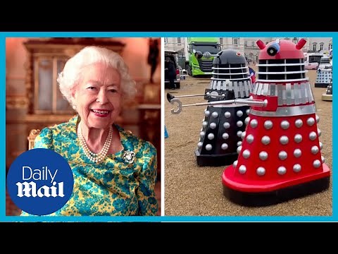 Doctor Who Dalek celebrates the Queen's Platinum Jubilee